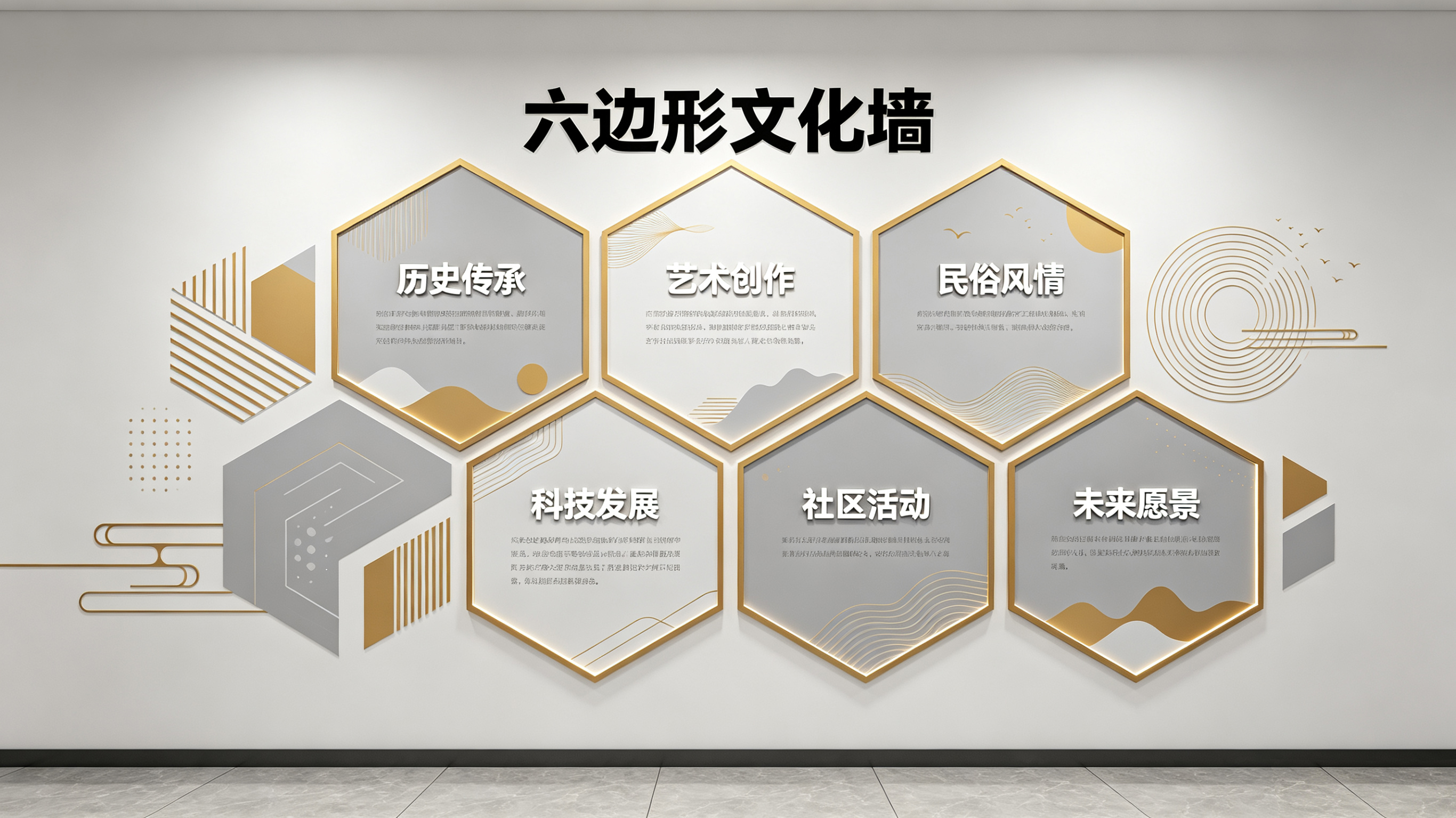 仙游企业文化墙 | 六边形信息美学